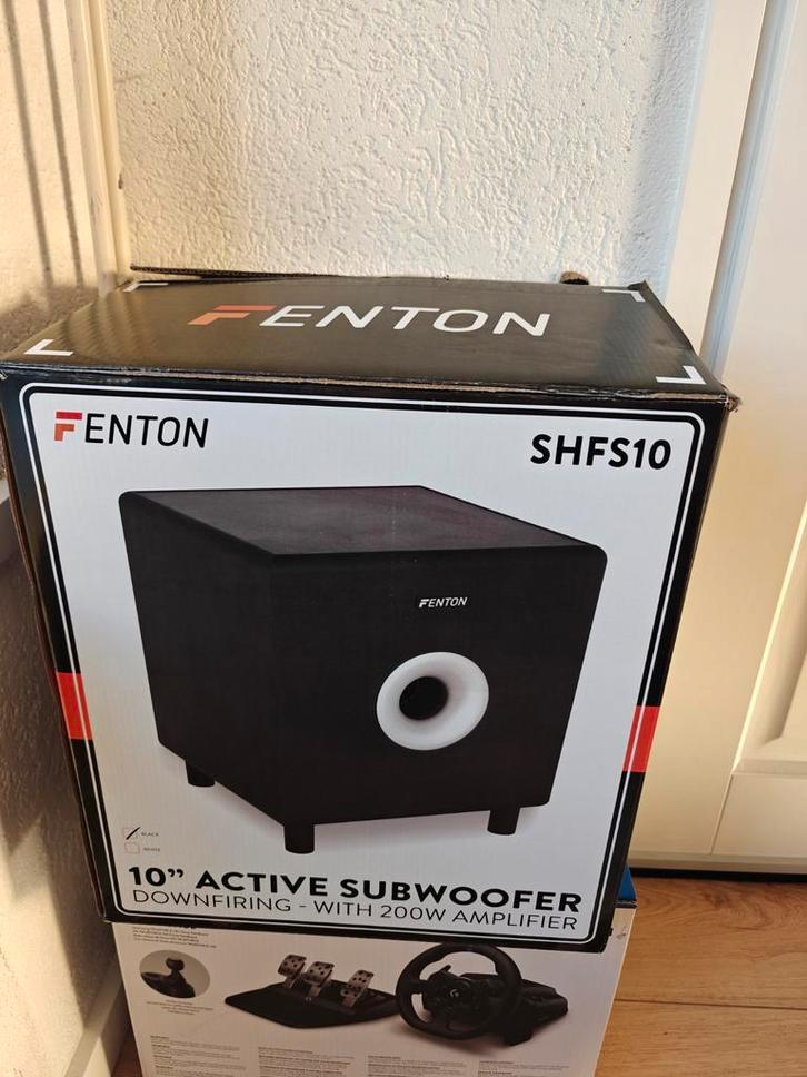 Fenton SHFS10 actieve subwoofer - Nieuwstaat, Audio, Tv en Foto, Luidsprekers, Zo goed als nieuw, Subwoofer, 120 watt of meer