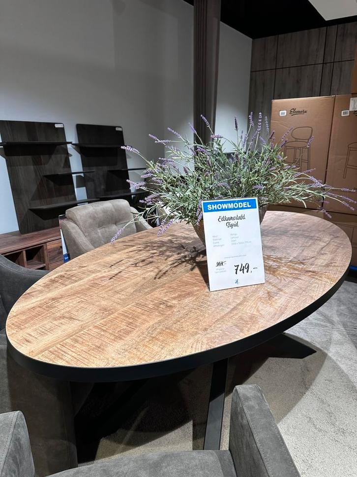 Eettafel Sigrid - ovaal 200x100 cm. Lamilux Mango, Huis en Inrichting, Tafels | Eettafels, Nieuw, 100 tot 150 cm, 200 cm of meer