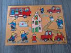 Houten Puzzel Brandweer - Simplex Holland, Gebruikt, Ophalen of Verzenden, Van hout, Minder dan 10 stukjes