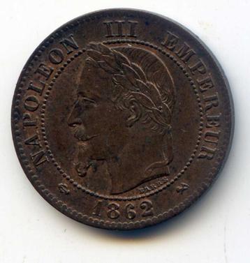 Frankrijk 2 Centimes 1862 K Km796.6 UNC- Kleur ! beschikbaar voor biedingen