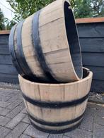 Eikenhouten  Whiskeyvat Biervat Bloembak 100 liter, Ophalen, Rond, Nieuw, Balkon
