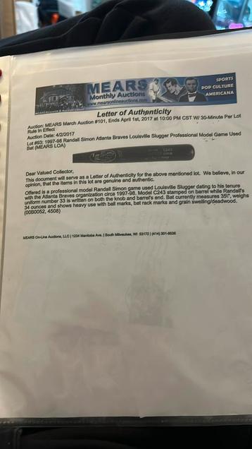 Randall Simon Knuppel - Atlanta Braves beschikbaar voor biedingen