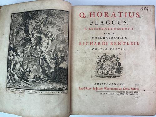 Q. Horatius Flaccus - Richard Bentley, derde druk, 1727, Antiek en Kunst, Antiek | Boeken en Bijbels, Ophalen of Verzenden