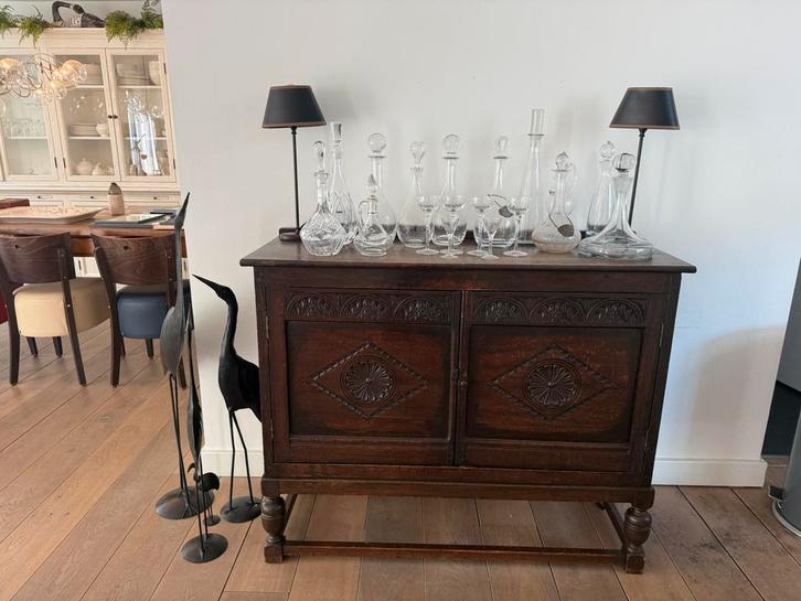 Antieke Houten Kast met Houtsnijwerk - Prachtig Detailwerk, Antiek en Kunst, Antiek | Meubels | Kasten, Ophalen