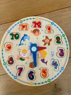 Houten puzzel klok, Ophalen, 2 tot 4 jaar, 10 tot 50 stukjes, Zo goed als nieuw