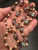 Oude lampwork rode kralen aan mooie ketting., Ophalen of Verzenden, Zo goed als nieuw, Rood, Overige materialen