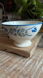 Franse spoelkom blauwe bloem, Ophalen of Verzenden