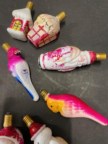 Antieke glazen kerstlampjes  beschikbaar voor biedingen