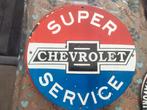 Emaille reclamebord Chevrolet service, Ophalen of Verzenden, Gebruikt, Reclamebord