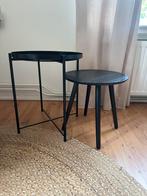 Zwarte Bijzettafel, Ophalen, Minder dan 45 cm, Minder dan 55 cm, Metaal of Aluminium