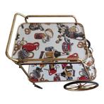 Vintage pilastro trolley met flessenrek, Huis en Inrichting, Ophalen, Overige materialen, Gebruikt, 50 tot 75 cm