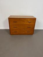 Retro vintage design teak ladekast uit Denemarken jaren 60, Ophalen, Gebruikt, 50 tot 100 cm, 3 of 4 laden