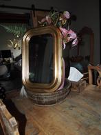 Kleine oude Houten Spiegel, Antiek en Kunst, Antiek | Spiegels, Ophalen, Overige vormen, Minder dan 50 cm, Minder dan 100 cm