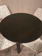 Eettafel 93 cm breed met 4 stoelen, Huis en Inrichting, Tafels | Eettafels, Ophalen, Gebruikt, 50 tot 100 cm, Rond