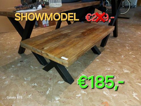 Salontafel met X-poten mangohout, Huis en Inrichting, Tafels | Salontafels, Nieuw, Minder dan 50 cm, 50 tot 100 cm, 100 tot 150 cm