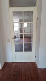 Glasdeur opdekdeur 93x210cm, Doe-het-zelf en Verbouw, Deuren en Horren, Ophalen, Gebruikt, 80 tot 100 cm, Binnendeur