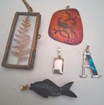 Snow & Rose Emaille vogel Vis abelone schelp zilver hanger, Ophalen of Verzenden