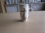 Ter Steege Jet roomkleur mok dame en heer D7,5cm H15cm, Overige typen, Ophalen of Verzenden, Zo goed als nieuw, Effen