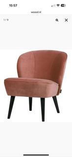Woood Sara fauteuil velvet oud roze, Huis en Inrichting, Fauteuils, Ophalen, 75 tot 100 cm, Zo goed als nieuw, Stof