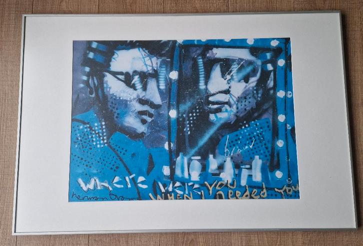 Zeefdruk van Herman Brood - Where were you when I needed you, Antiek en Kunst, Kunst | Litho's en Zeefdrukken, Ophalen of Verzenden