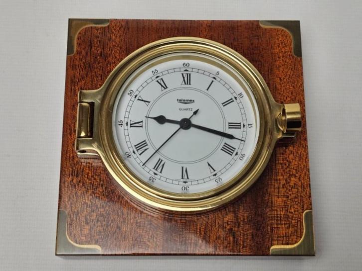 # Talamex Scheepsklok. Erg leuk model op houten plankje, Verzamelen, Scheepvaart, Gebruikt, Gebruiksvoorwerp, Ophalen of Verzenden
