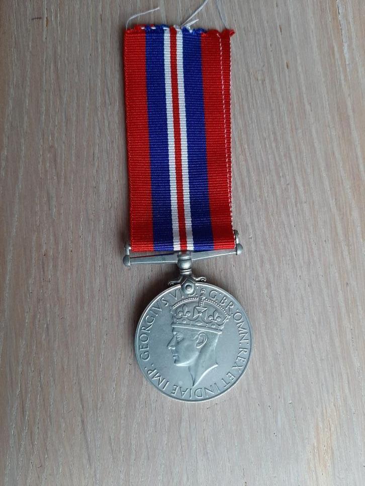 oude WO2 Medaille Engeland 1939-1945, Verzamelen, Militaria | Tweede Wereldoorlog, Landmacht, Lintje, Medaille of Wings, Engeland