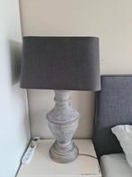 2 mooie grijze tafellampen, Huis en Inrichting, Lampen | Vloerlampen, Ophalen of Verzenden, Minder dan 100 cm, Hout, Landelijk