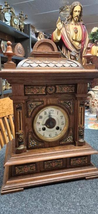 Klok met porcelijn, Antiek en Kunst, Antiek | Klokken, Ophalen