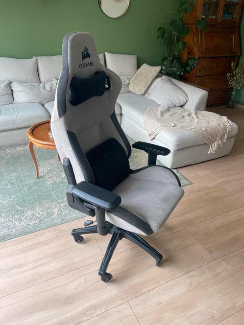 Corsair T3 Rush Charcoal + Wielupgrade, Huis en Inrichting, Bureaustoelen, Ophalen