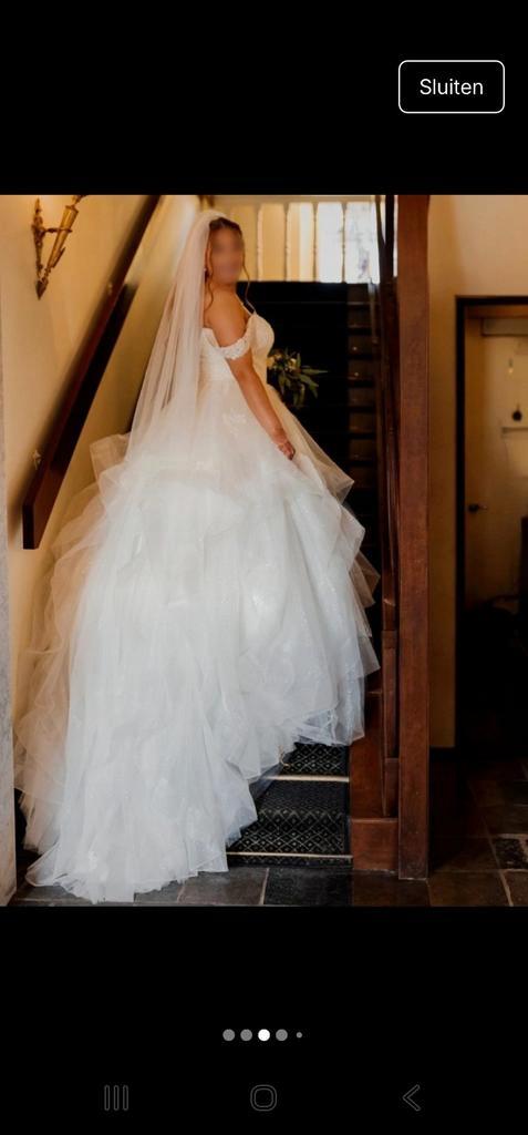 Prachtige Sisi Bruidsjurk, Kleding | Dames, Trouwkleding en Trouwaccessoires, Zo goed als nieuw, Trouwjurk, Wit, Ophalen of Verzenden