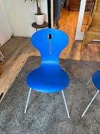 2 blauwe design vlinderstoelen, Ophalen, Gebruikt, Twee, Blauw