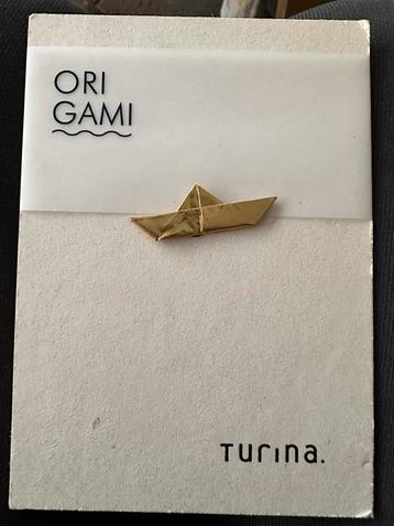 Turina Jewellery Origami Boot Broche - Goud, Nieuw! beschikbaar voor biedingen