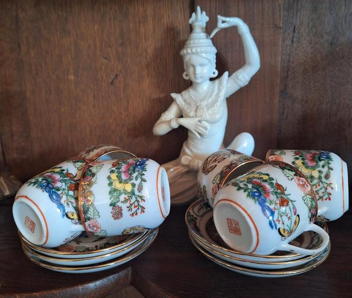 6 mooie zeer oude kopjes mooie decoratie., Antiek en Kunst, Antiek | Porselein, Ophalen of Verzenden