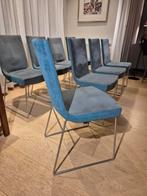 8x Montis Jim eetkamerstoelen (design: Gijs Papavoine), Huis en Inrichting, Stoelen, Ophalen, Gebruikt, Blauw, Vijf, Zes of meer stoelen