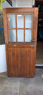 Houten Tuinhuisdeur met Glas - Restauratie Object, Ophalen, Gebruikt, Minder dan 80 cm, Minder dan 200 cm