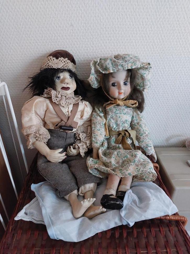 Oude Vintage Porseleinen Poppen, Antiek en Kunst, Antiek | Speelgoed, Ophalen