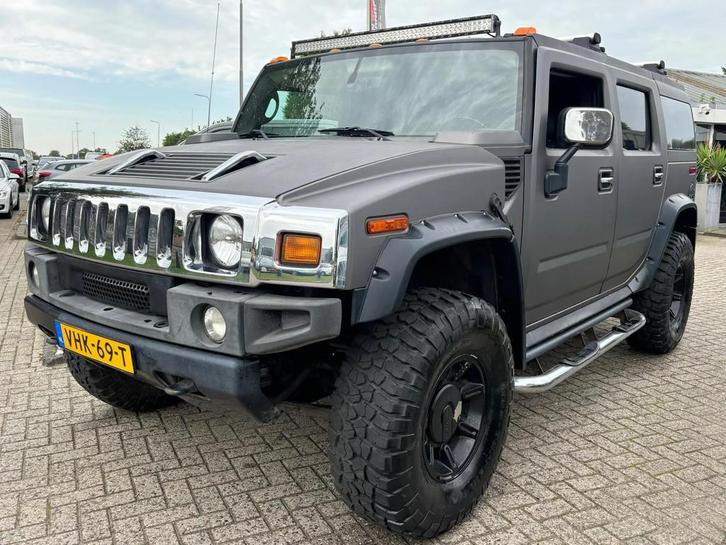 Hummer H2 6.0 V8 LPG Grijs kenteken Verhoogd Verbreed Youngt, Auto's, Hummer, Bedrijf, H2, 4x4, ABS, Airbags, Airconditioning