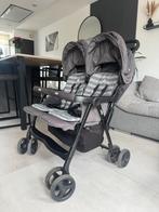 Joie - Duobuggy Aire Twin - Dark Pewter, Kinderen en Baby's, Buggy's, Ophalen, Zo goed als nieuw, Regenhoes
