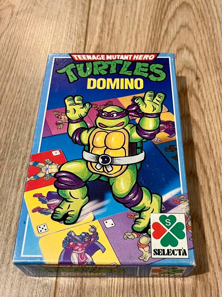 Teenage Mutant Hero Turtles domino spel – retro!, Hobby en Vrije tijd, Gezelschapsspellen | Kaartspellen, Ophalen of Verzenden