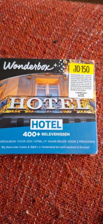 Wonderbox hotelbon voucher twv 50 beschikbaar voor biedingen