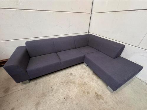 Paarse hoekbank - gereinigd, Huis en Inrichting, Banken | Bankstellen, Gebruikt, Hoekbank, Driepersoons, 250 tot 300 cm, 150 cm of meer