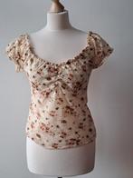 Romantisch blousje, kan off-shoulder, Maat 38/40 (M), Beige, Ophalen of Verzenden, Onbekend
