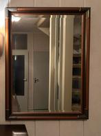 Mooie Grote Spiegel met Houten Frame, Ophalen, 100 tot 150 cm, Zo goed als nieuw, Rechthoekig