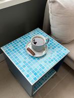 Mozaïek Bijzettafeltje - Handgemaakt & Gerestaureerd, Minder dan 45 cm, Minder dan 55 cm, Gebruikt, Vierkant