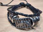 zwarte leren armband western nr.50, Sieraden, Tassen en Uiterlijk, Armbanden, Ophalen of Verzenden, Nieuw, Zwart, Leer