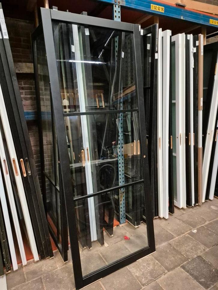 88x231,5cm binnendeur opdek L Staal look zwart SK11, Doe-het-zelf en Verbouw, Deuren en Horren, Nieuw, Binnendeur, 200 tot 215 cm