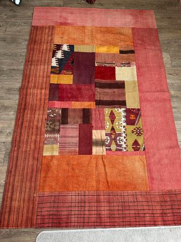 Handgemaakte Patchwork tapijt. Afmeting: 217x137cm. beschikbaar voor biedingen