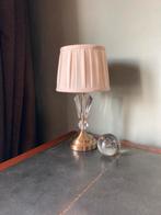 Kristal en bronzen tafellamp, Huis en Inrichting, Ophalen of Verzenden, Zo goed als nieuw, Minder dan 50 cm