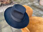 Topkwaliteit zwarte fedora Borsalino, Borsalino, 60 cm (XL, 7½ inch) of meer, Hoed, Ophalen of Verzenden