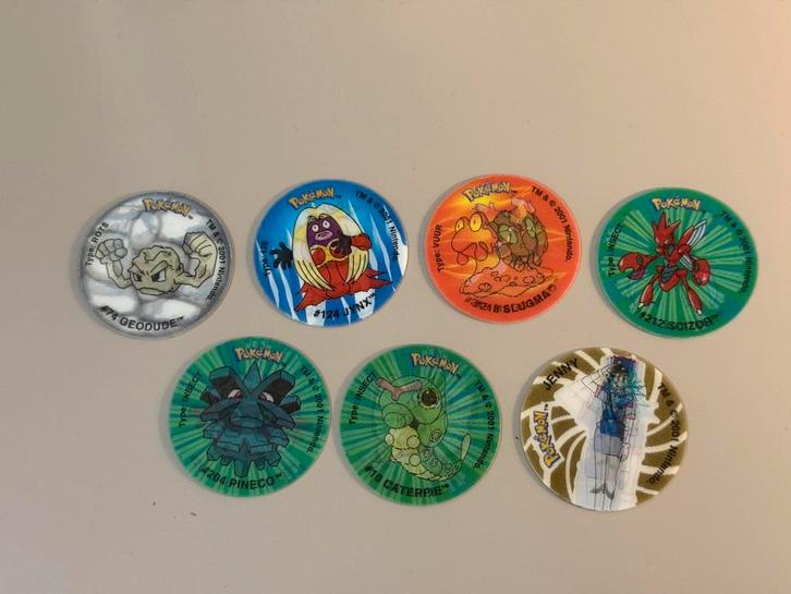 Pokemon Flippo's Powerplay Series 7 stuks, Verzamelen, Flippo's, Losse flippo's, Mega, Ophalen of Verzenden